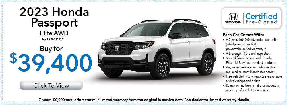 2023 Honda Passport Special | Bill Kay Honda Bourbannais, IL