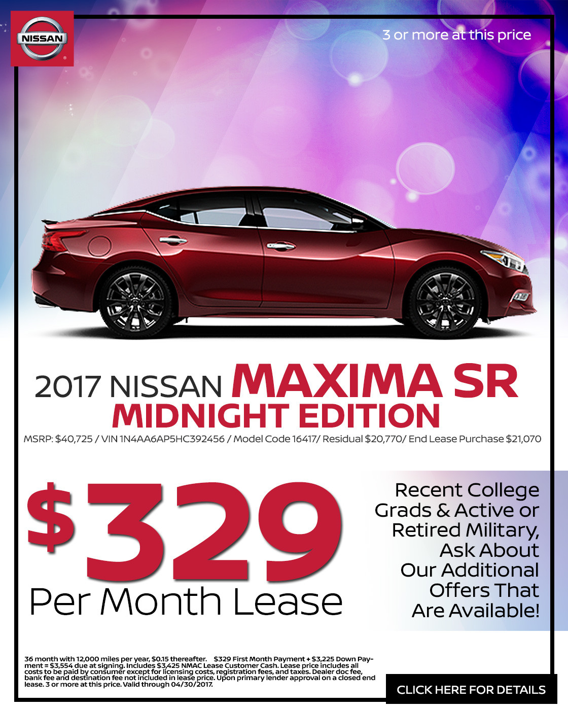 2017 Nissan Maxima Sr