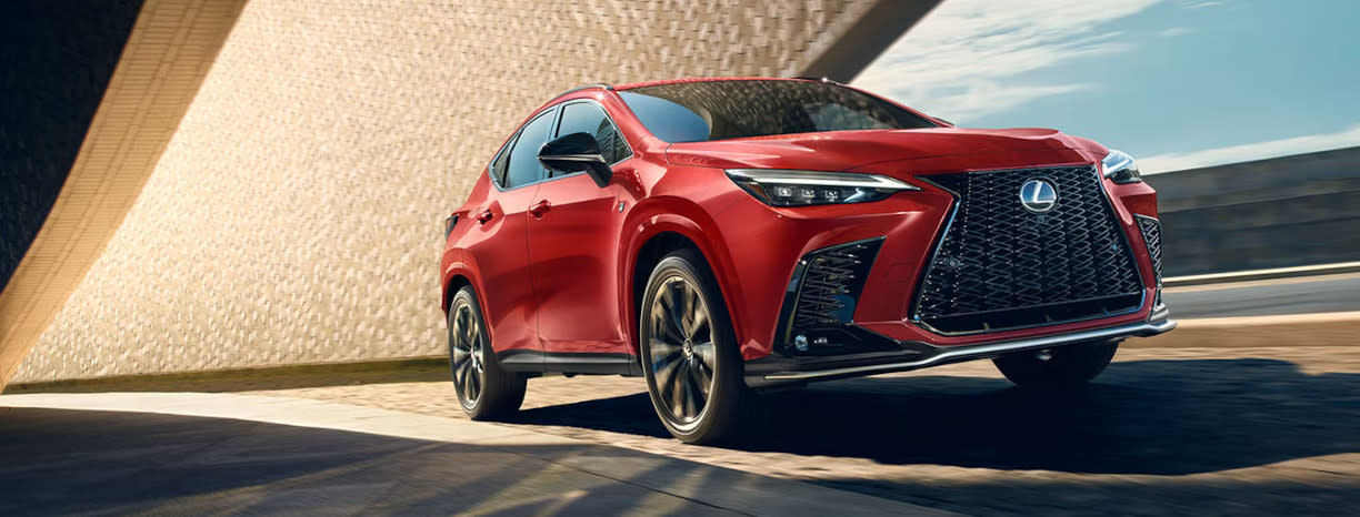 Image of a red Lexus NX
