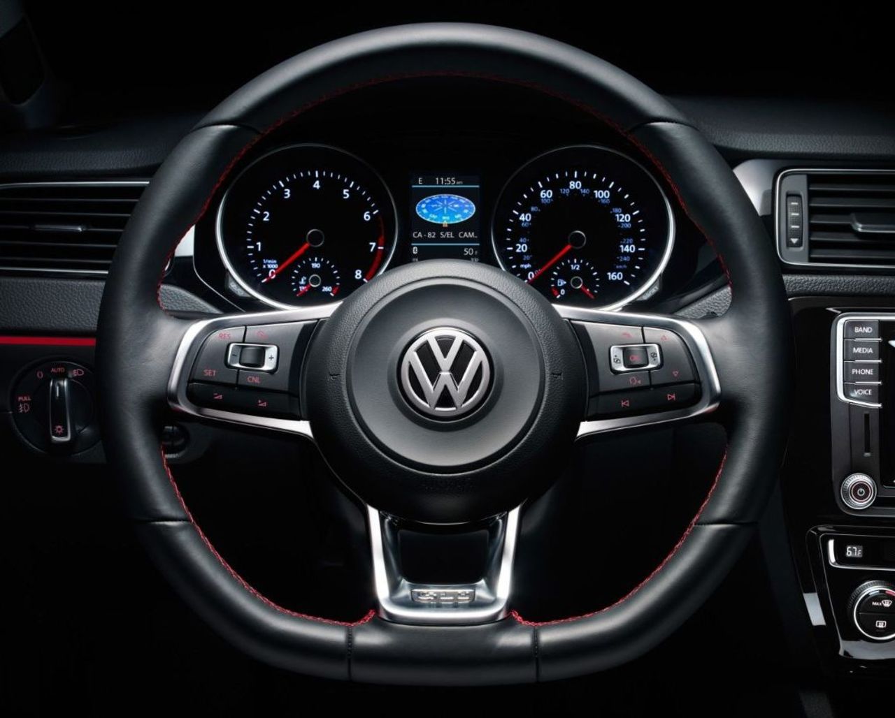 2017 Jetta Interior with Multi-function Steering Wheel