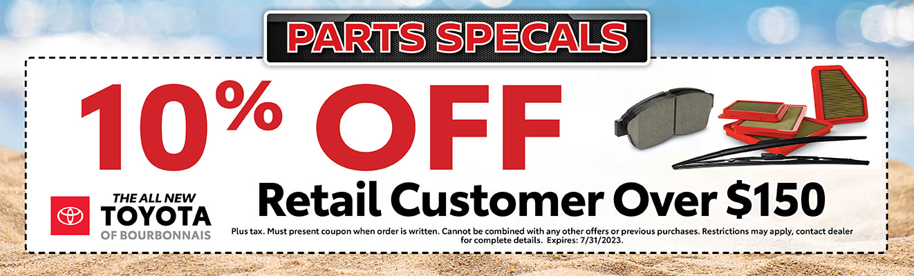 Toyota Parts Department Coupons, Specials - Toyota of Bourbonnais