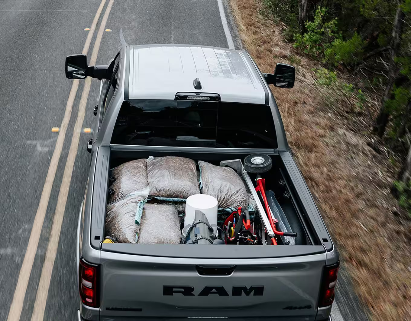 Ram Truck with Trailer Tow Mirrors