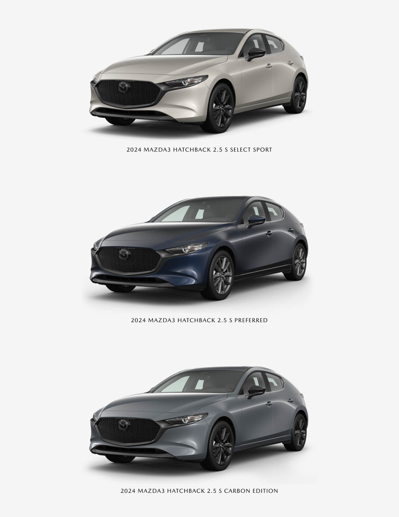 mazda 3 hatchback trim comparison