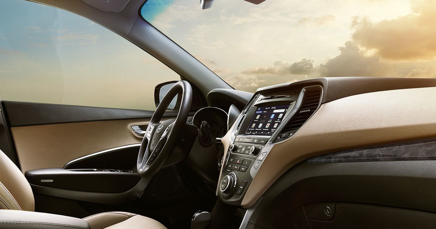 Touchscreen in the Center Stack of the 2017 Santa Fe Sport