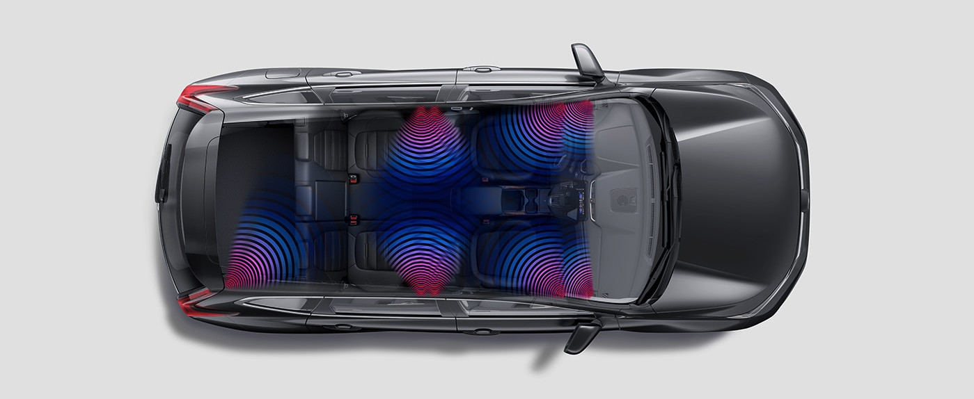 El sistema de audio Premium con nueve bocinas y 330 vatios es una característica exclusiva del modelo Touring.