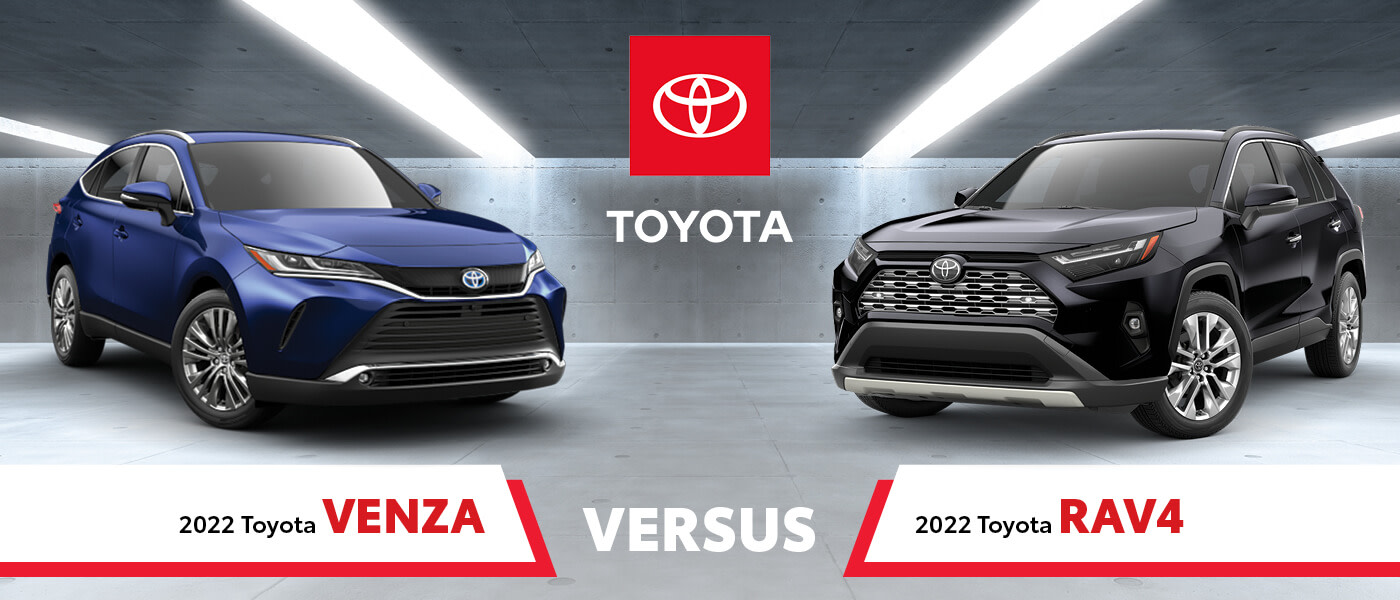 2022 Toyota Venza vs. Toyota Rav4 Interior, Cargo Space & Technology near Bourbonnais, IL