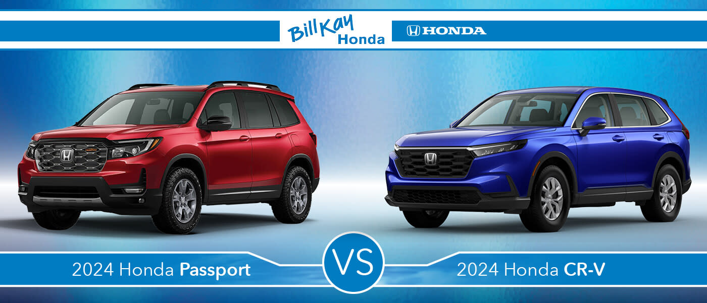 2024 Honda Passport vs. CRV Features & Specs Compared at Bill Kay Honda