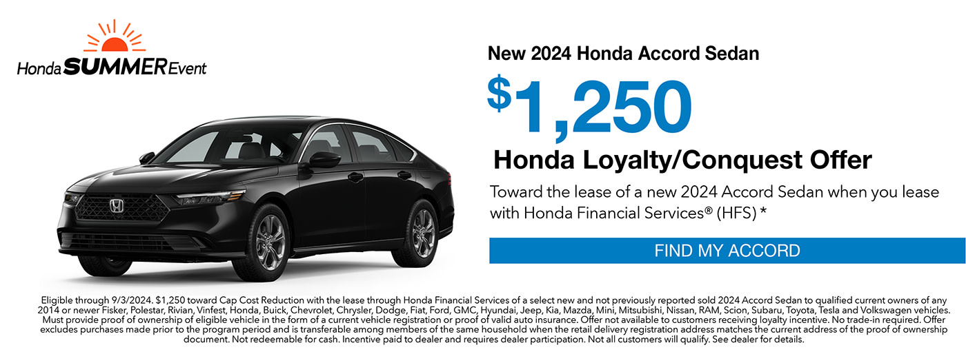 2024 Honda Accord Special Offer/Programs Bill Kay Honda | Bourbonnais, IL