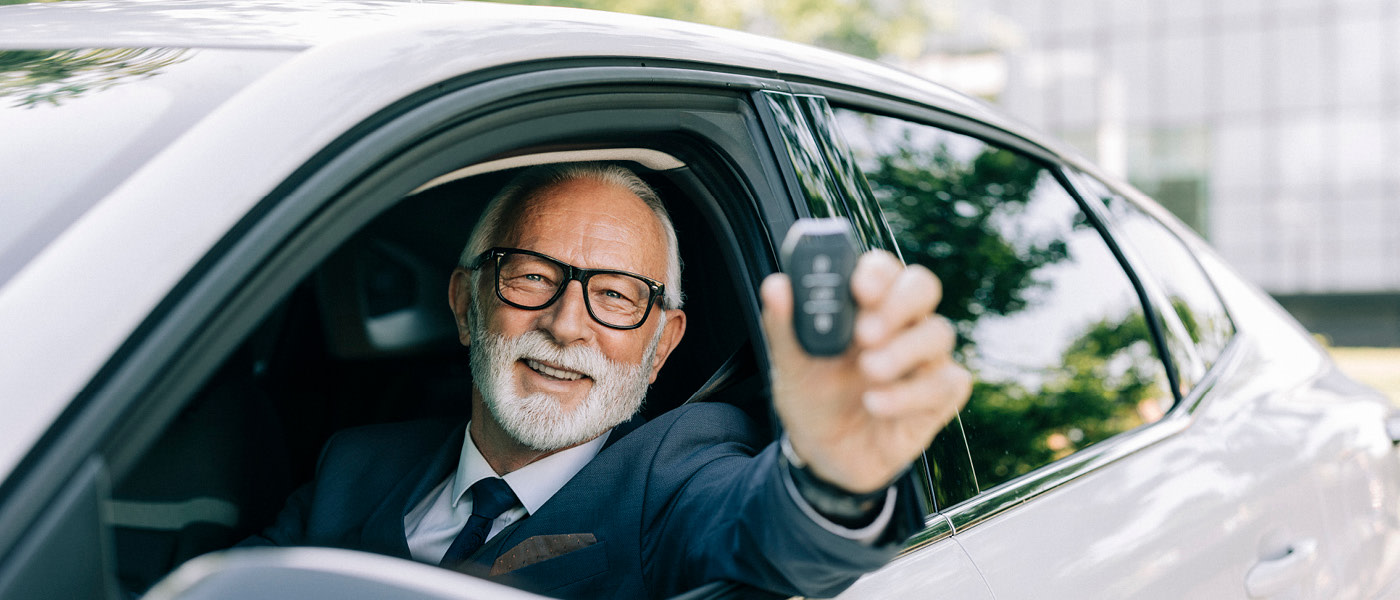Driver with car keys