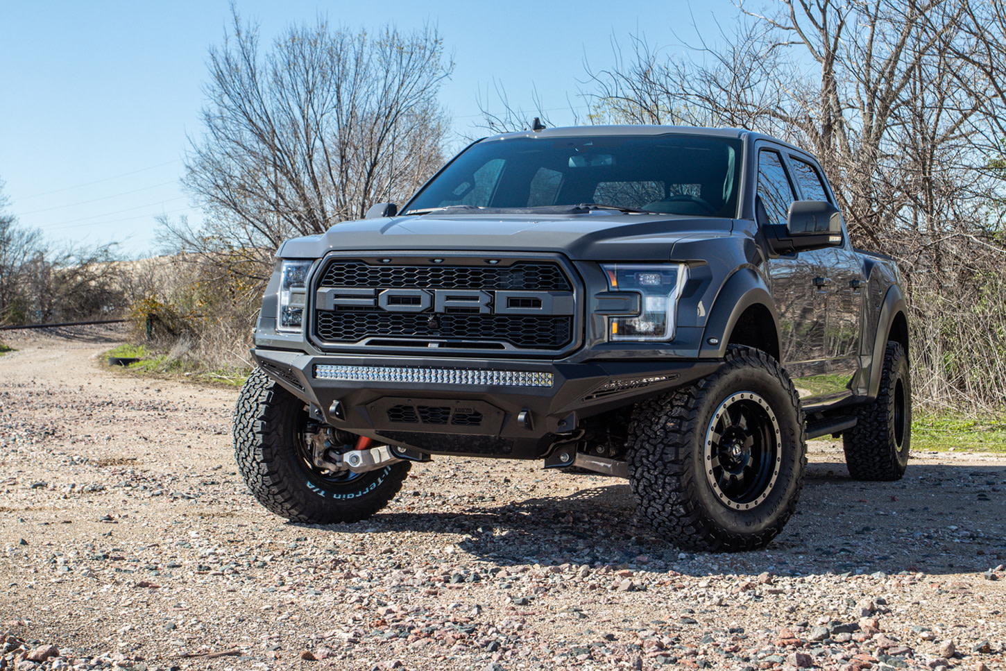 Ford F-150 Raptor with ADD Stealth Fighter bumpers and Fuel Trophy wheels