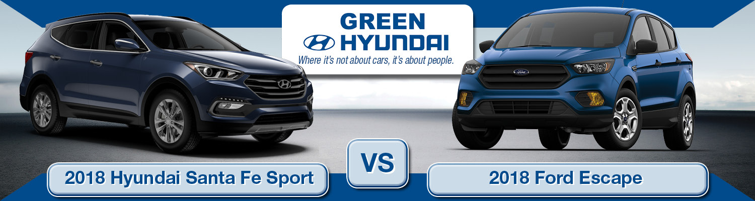 Santa Fe Ford >> 2018 Hyundai Santa Fe Sport Vs 2018 Ford Escape Santa Fe Ford >> 2018 Hyundai Santa Fe Sport Vs 2018 Ford Escape
