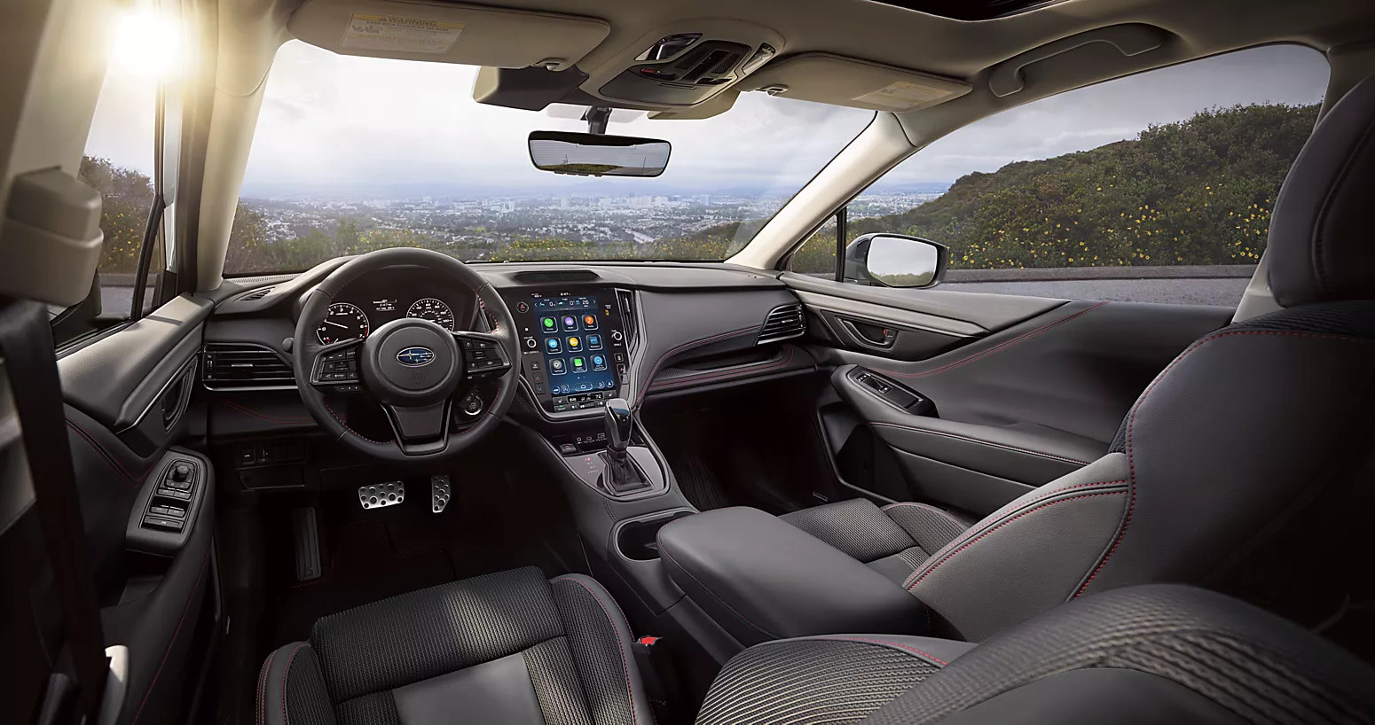 Interior drivers view of the 2025 subaru legacy