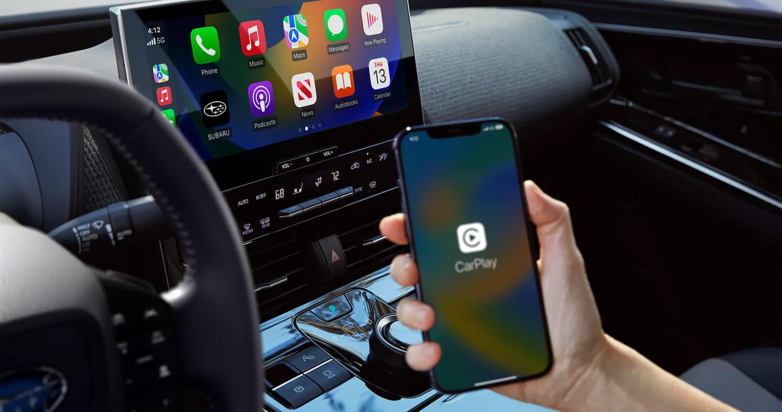 connecting apple carplay to the infotainment in a 2025 subaru solterra