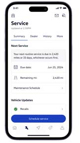 service scheduling and history