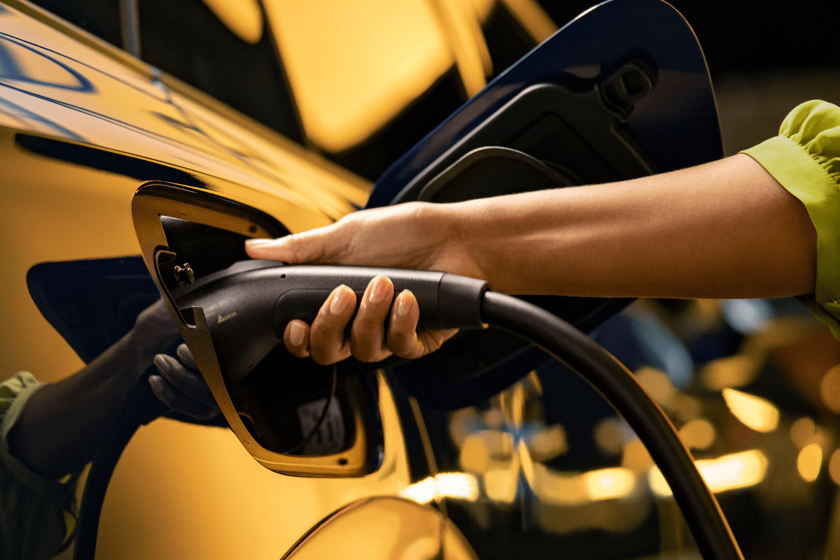 Person Hand Connecting Charge