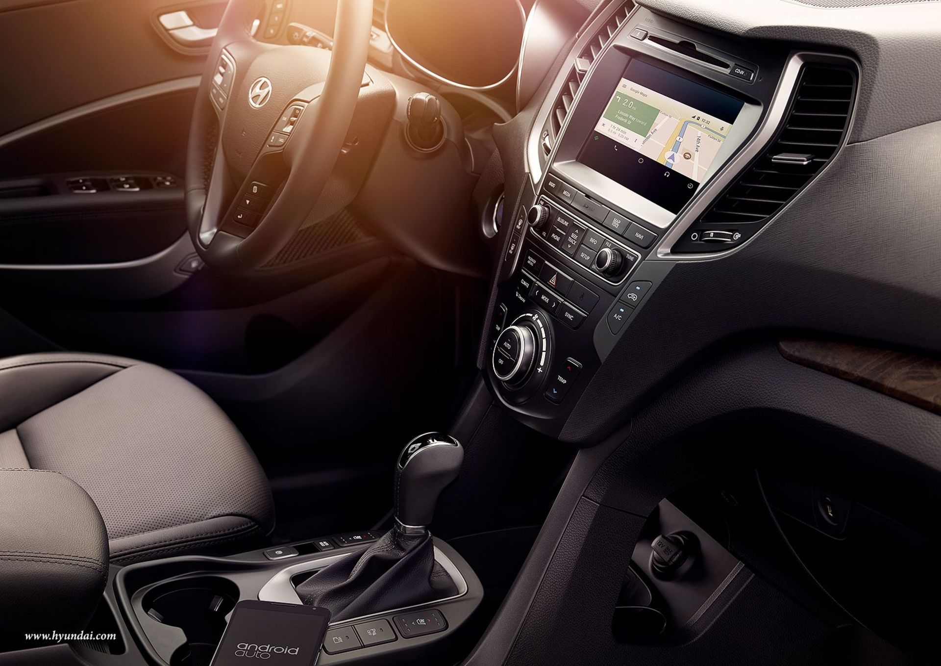 Interior of the 2018 Santa Fe Sport