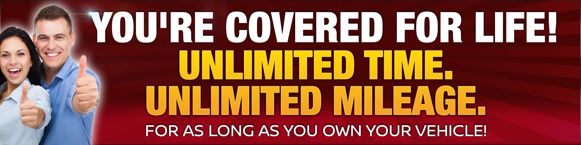 Nissan Lifetime Powertrain Limited Warranty Banner