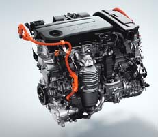 204-hp hybrid powertrain
