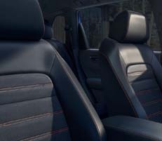 leather-trimmed seating