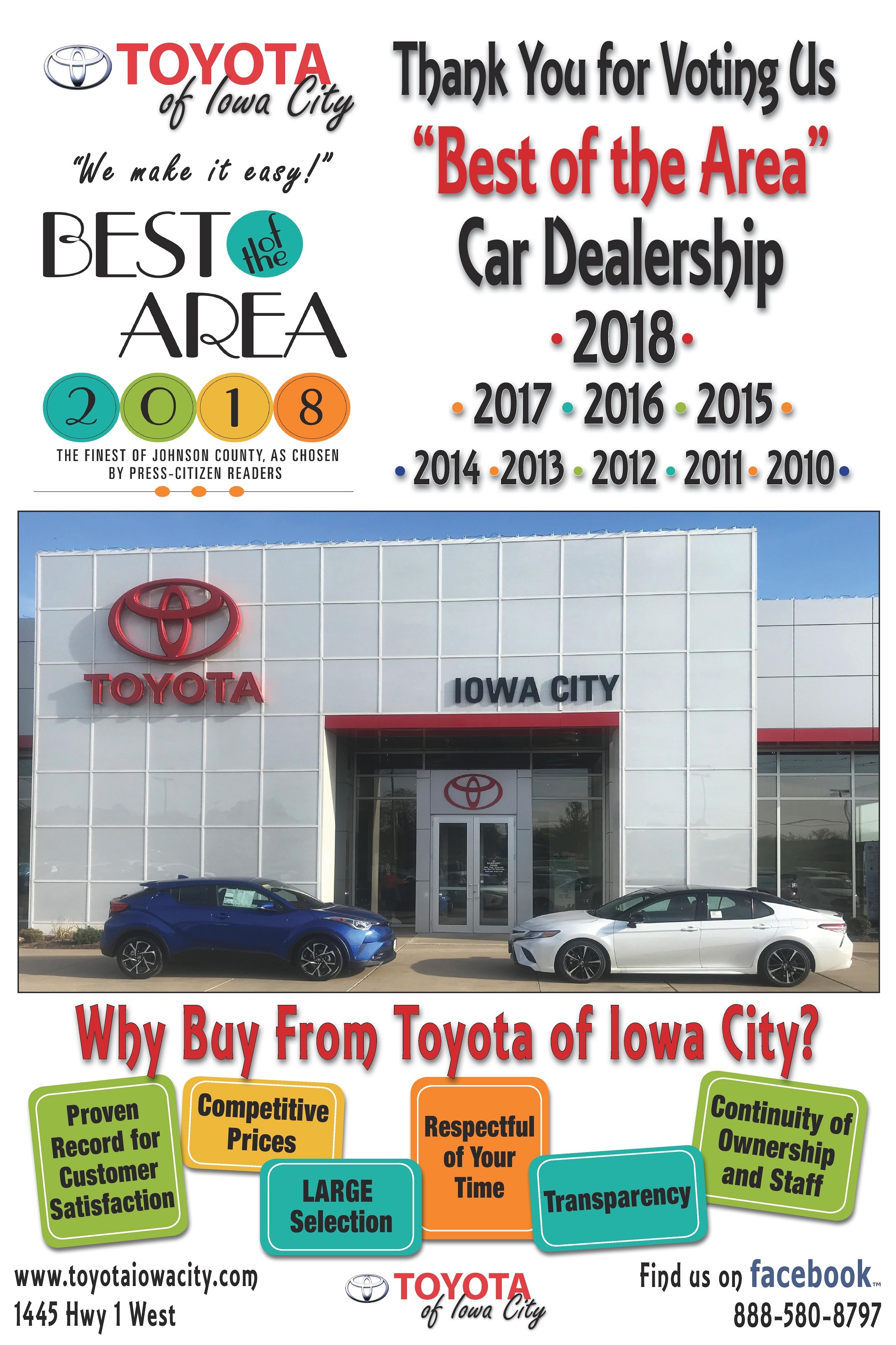 Best Of The Area Toyota Of Iowa City