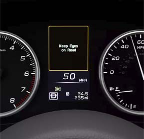 subaru driver focus distraction mitigation system