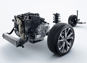 Macpherson strut front suspension