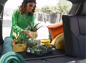 power-folding rear seats