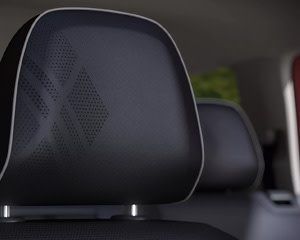 available head restraints with perforated design