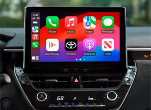 leather-wrapped steering wheel