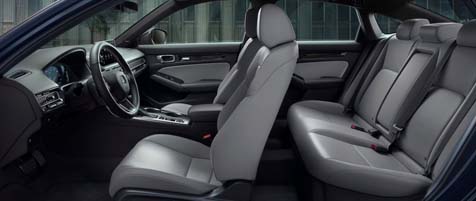 leather-trimmed interior