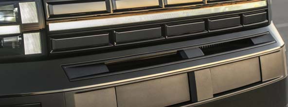 Black chrome front grille