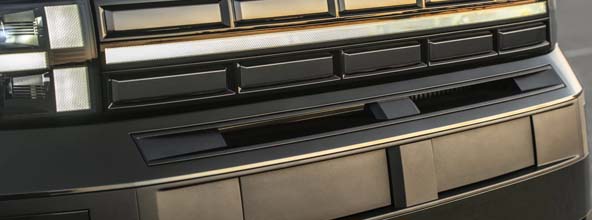 Black chrome front grille