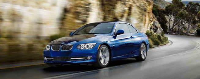 BMW Coupe on the road