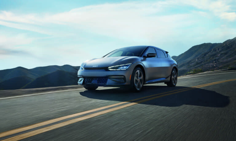2024 Kia EV6 driving on open road