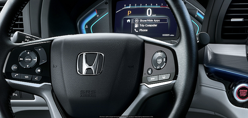 The Honda Odyssey dashboard view from driver&rsquo;s seat