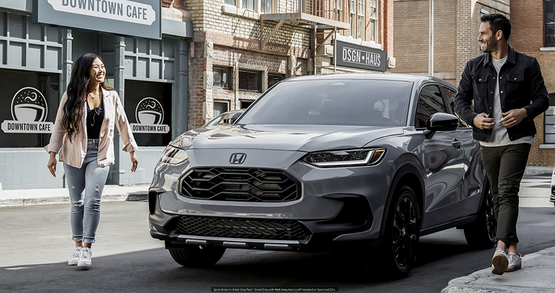 The 2023 Honda HR-V redesigned grille and LED headlights