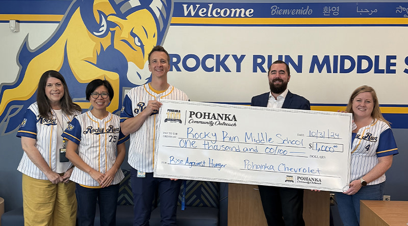 Rocky Run Middle School Donation