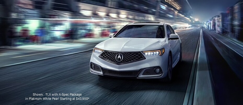 Shown: TLX with A-Spec Packages Platinum white Pearl