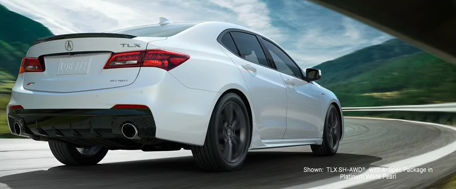 TLX with aspec package in platinum white pearl