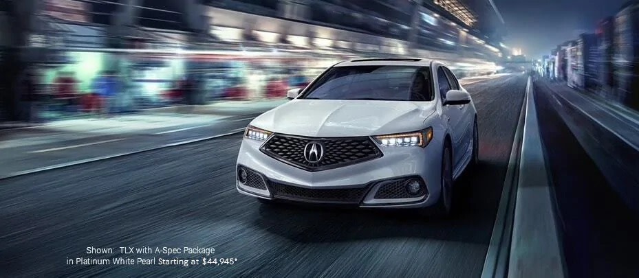 Shown: TLX with A-Spec Packages Platinum white Pearl