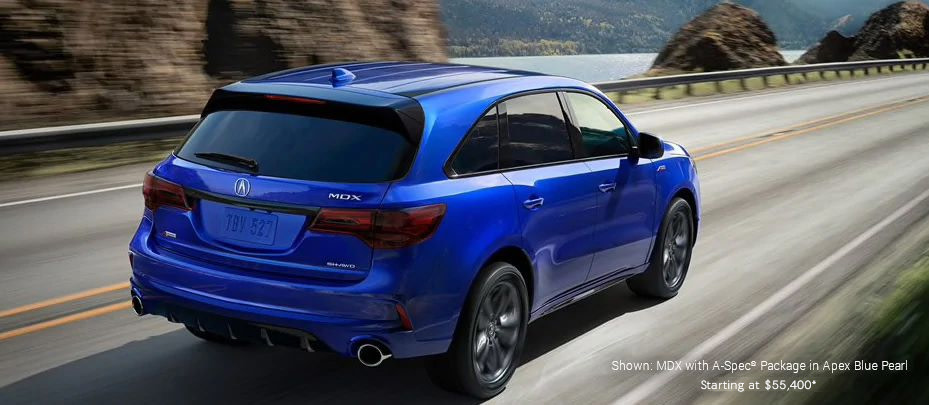 Shown: MDX with A-Spec Package in Apex Blue Pearl